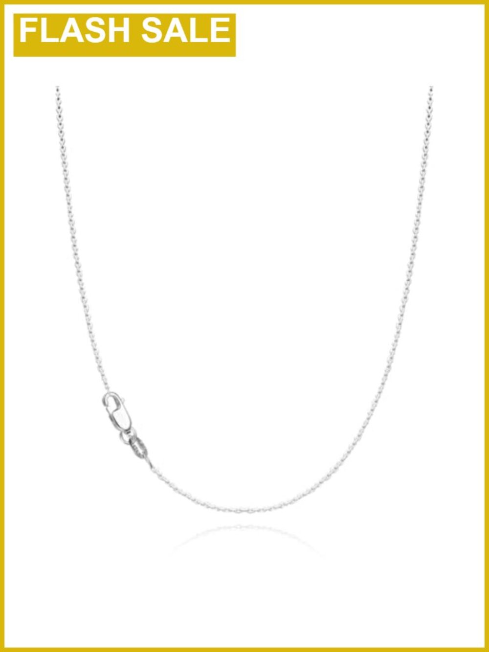 18K Gold Plated 925 Sterling Silver Dainty Cable Chain Necklace for Women 1.1mm